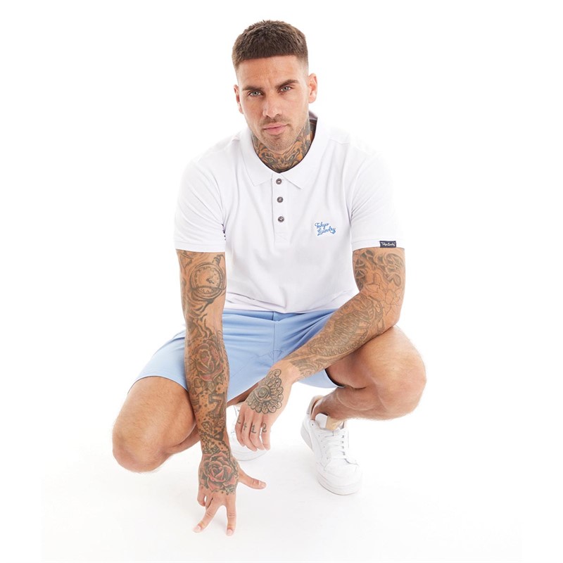 Tokyo Laundry Mens Gustavo Chino Shorts Frozen Fjord