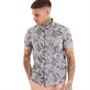 Tokyo Laundry Mens Kaveri Short Sleeve Shirt Light Grey Chambray