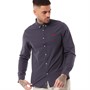 Tokyo Laundry Mens Augustus Long Sleeve Shirt Navy