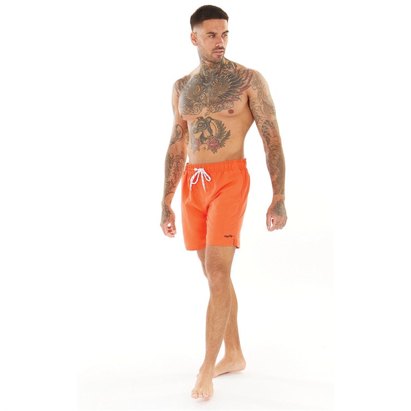 Tokyo Laundry Mens Namaste Swim Shorts Orange