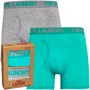 Tokyo Laundry Mens Tower Two Pack Boxers Atlantis Green
