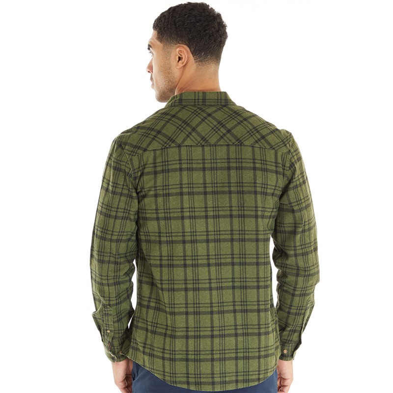 Tokyo Laundry Mens Avoch Long Sleeve Shirt Green