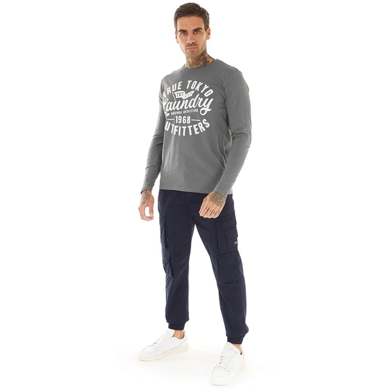 Buy Tokyo Laundry Mens Revo Long Sleeve Top Grey