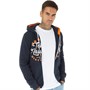 Tokyo Laundry Mens Prevail Full Zip Hoodie Navy