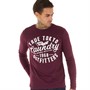 Tokyo Laundry Mens Revo Long Sleeve Top Burgundy