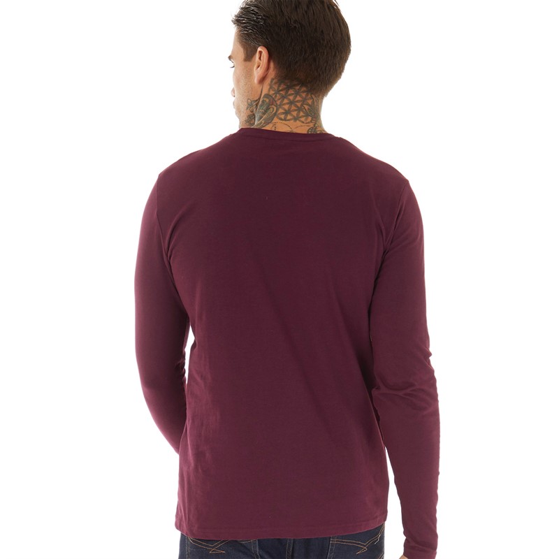 Tokyo Laundry Mens Revo Long Sleeve Top Burgundy