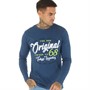 Tokyo Laundry Mens Theta Long Sleeve Top Blue