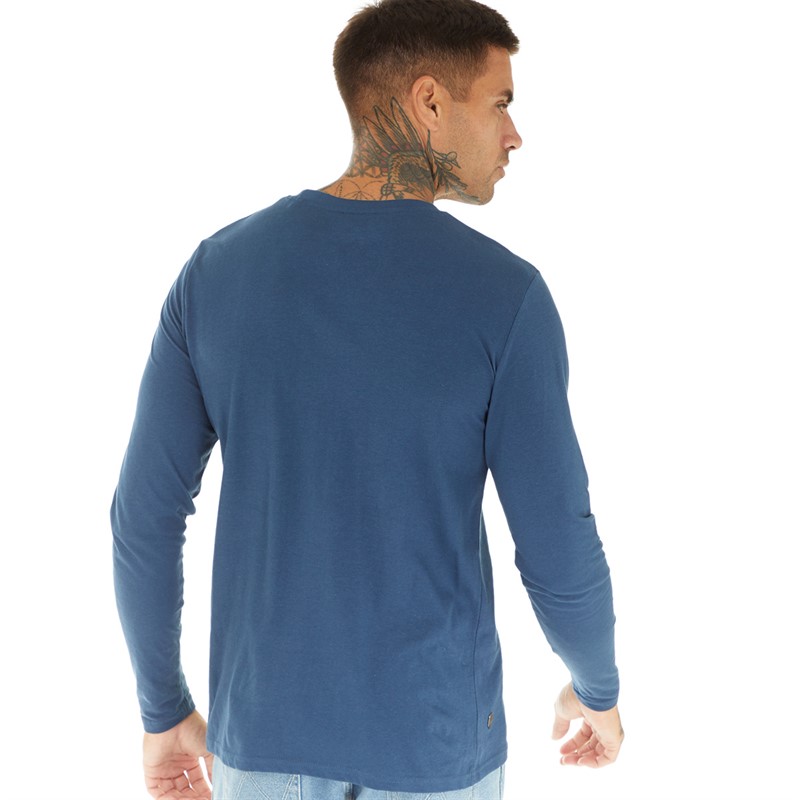 Tokyo Laundry Mens Theta Long Sleeve Top Blue