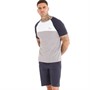 Tokyo Laundry Mens Gregge T-Shirt And Shorts Lounge Set Navy