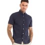 Tokyo Laundry Mens Bertrand Short Sleeve Shirt Navy