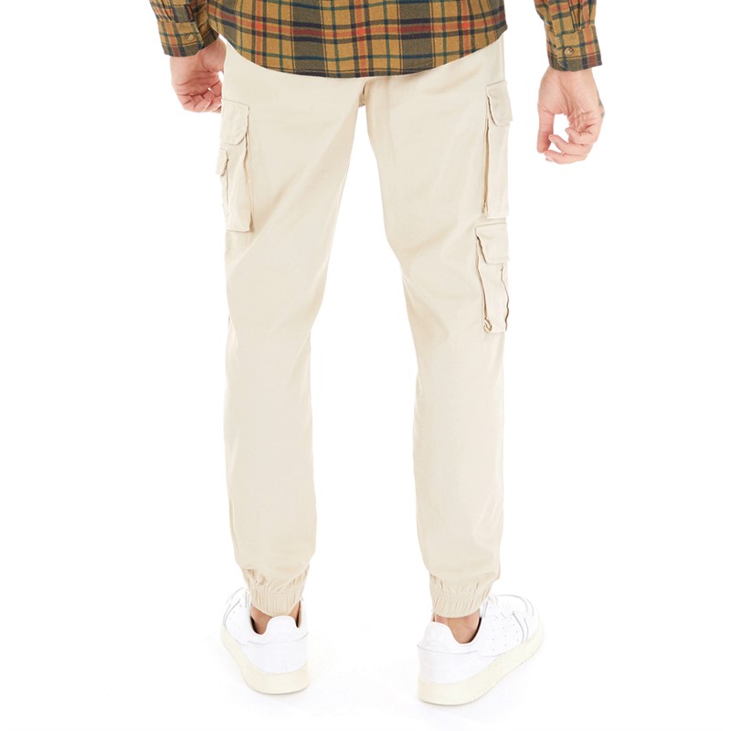 Tokyo Laundry Mens Cathay Cargo Pants Light Grey