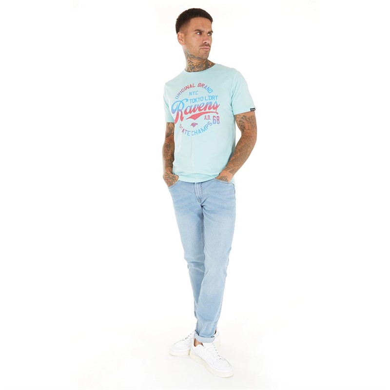 Tokyo Laundry Mens Ravens T-Shirt Aqua