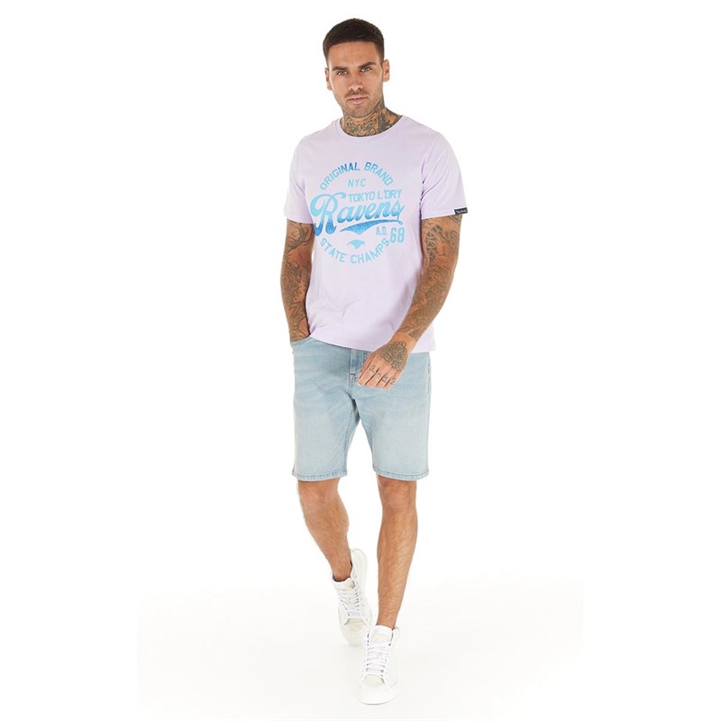 Tokyo Laundry Mens Ravens T-Shirt Purple Haze