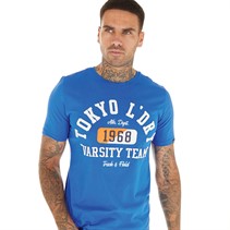 Tokyo Laundry Mens Varsity Teams T-Shirt Jet Blue