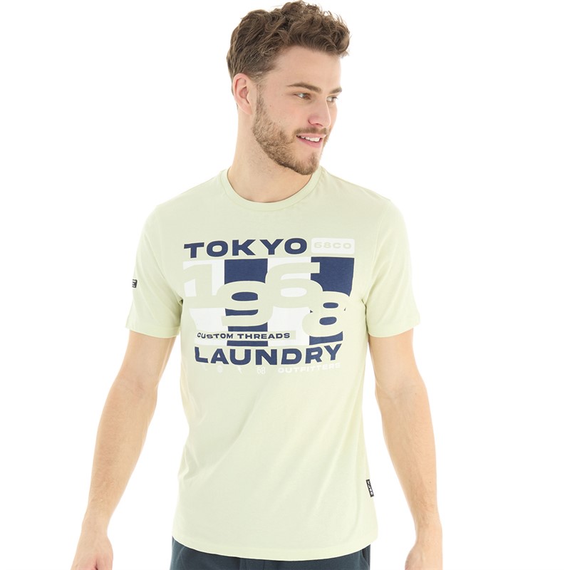 Tokyo Laundry Mens Control T-Shirt Green