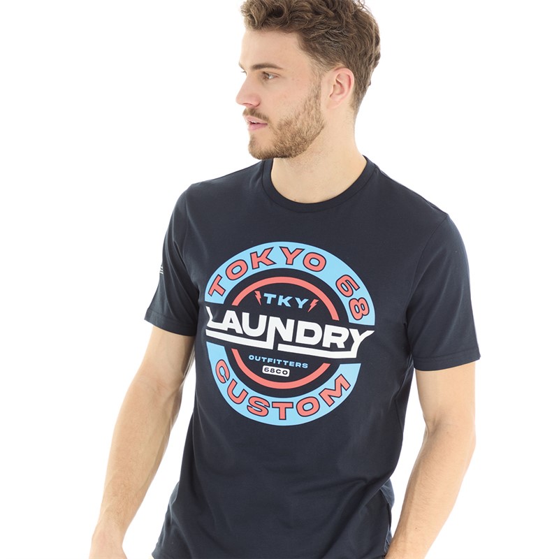 Tokyo Laundry Mens Tremper T-Shirt Navy