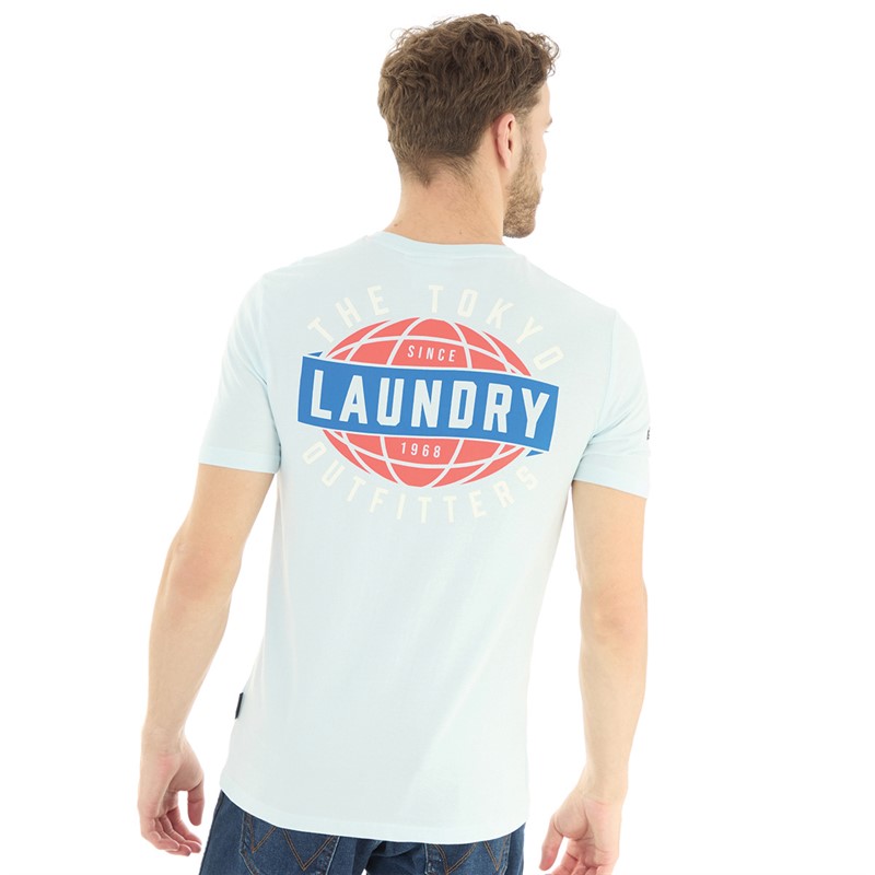 Tokyo Laundry Mens Midi T-Shirt Blue