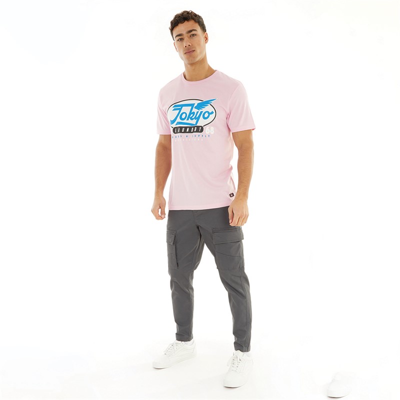 Tokyo Laundry Mens Passive T-Shirt Pink