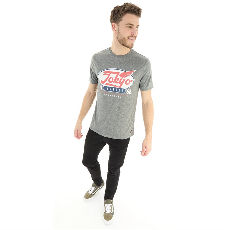 Tokyo Laundry Mens Passive T-Shirt Grey