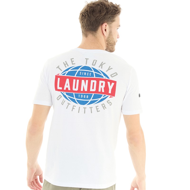 Tokyo Laundry Mens Midi T-shirt White