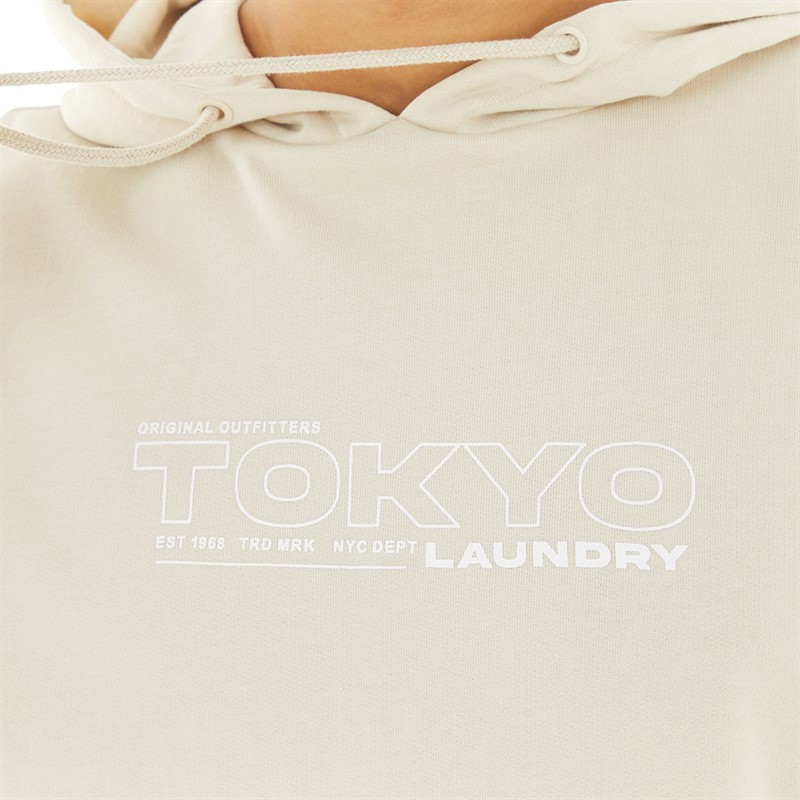 Tokyo Laundry Mens Brody Hoodie And Shorts Co-Ord Stone