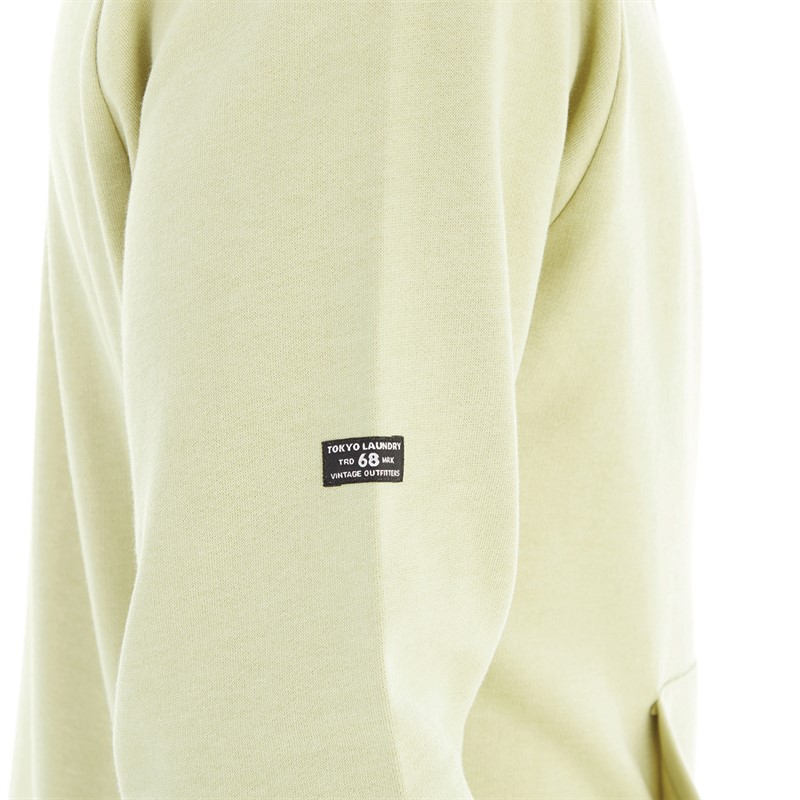 Tokyo Laundry Mens Brody Hoodie And Shorts Co-Ord Sage Green