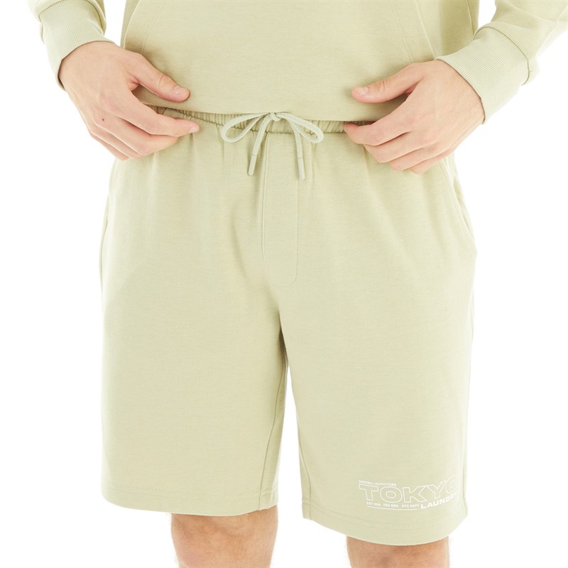 Tokyo Laundry Mens Brody Hoodie And Shorts Co-Ord Sage Green