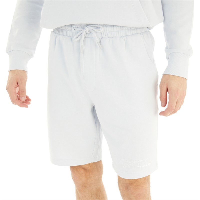 Tokyo Laundry Mens Brody Hoodie And Shorts Co-Ord Pale Blue