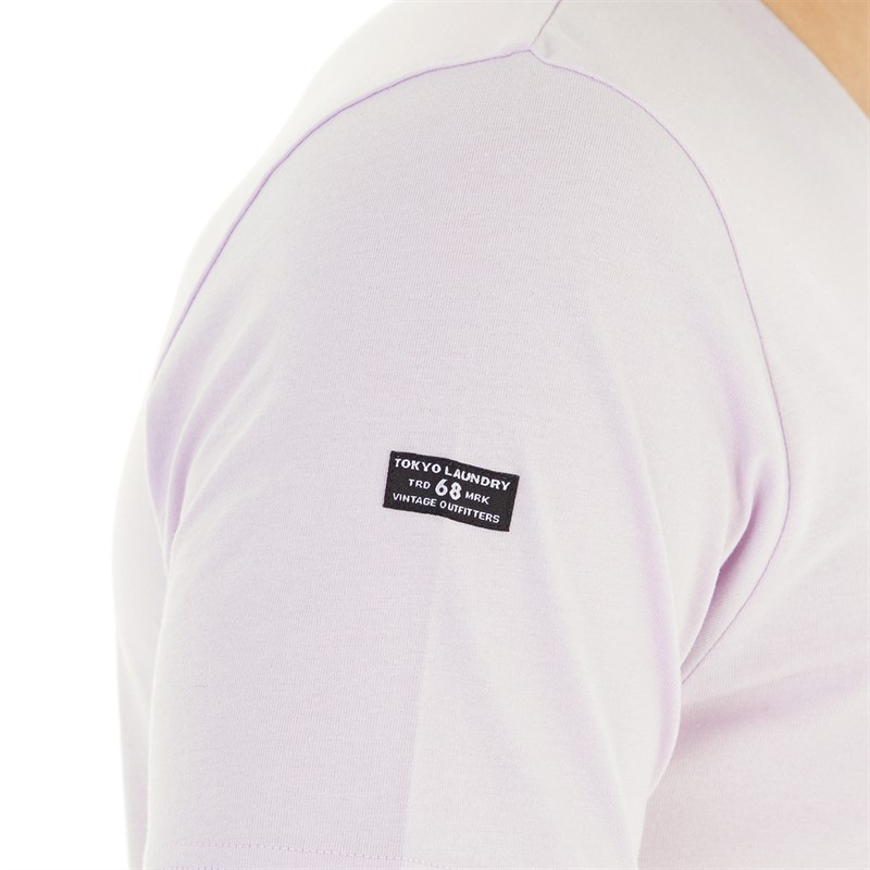 Tokyo Laundry Mens Kade T-Shirt And Shorts Co-Ord Lilac