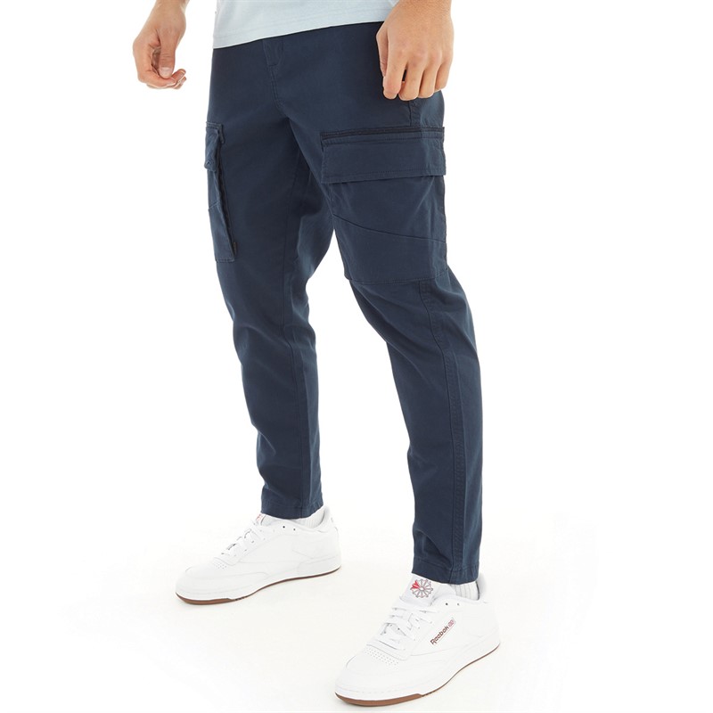 Tokyo Laundry Mens Almagro Cargo Trousers Navy