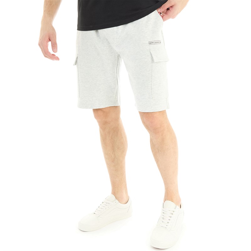 Tokyo Laundry Mens Valence Cargo Shorts Grey