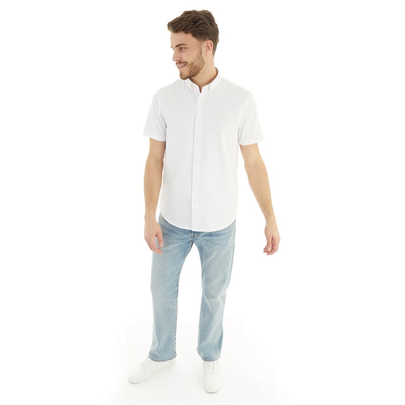 Tokyo Laundry Mens Elbury Short Sleeve Shirt White