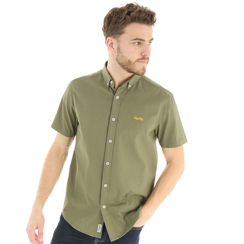 Tokyo Laundry Mens Elbury Short Sleeve Shirt Dusty Olive