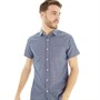 Tokyo Laundry Mens Caparica Short Sleeve Shirt Blue