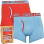 Tokyo Laundry Mens Budworth Two Pack Boxers Red/Blue