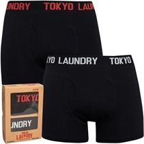 Tokyo Laundry Mens Walkers Two Pack Boxers Red/Cream