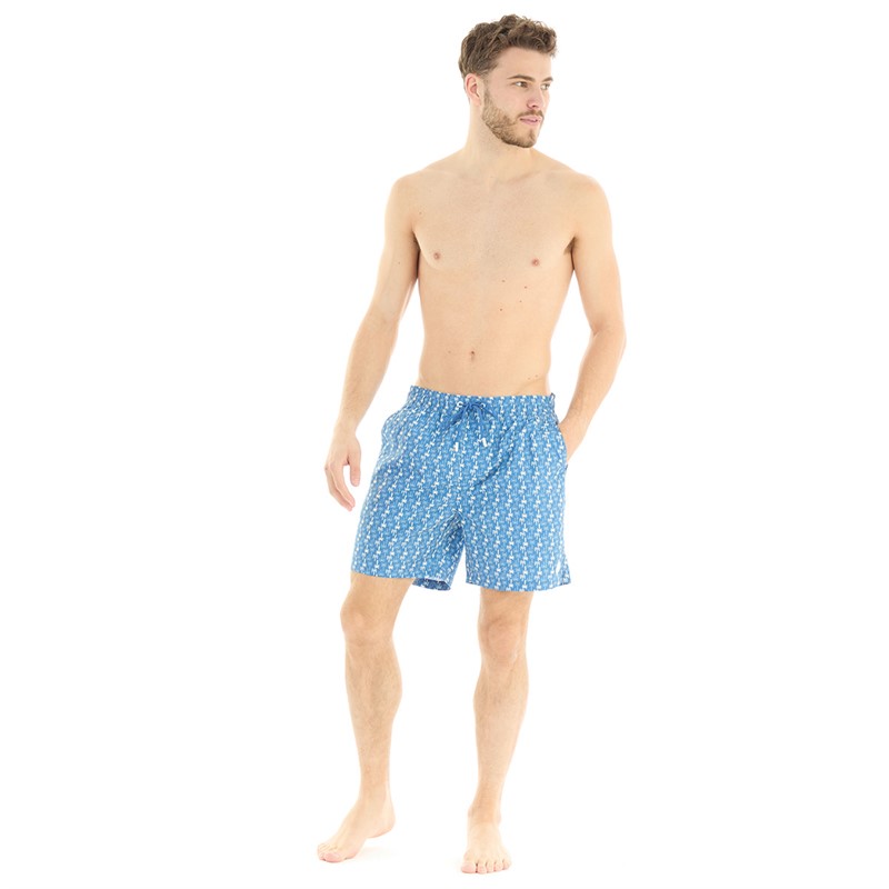 Tokyo Laundry Mens Magos Swim Shorts Blue