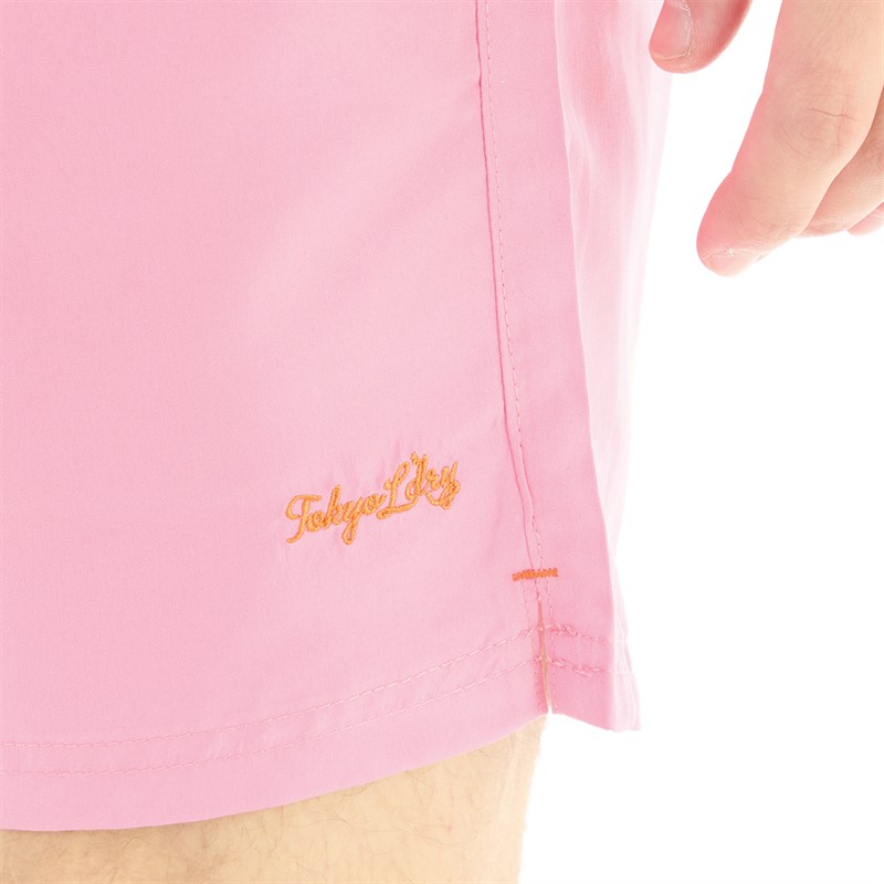 Tokyo Laundry Mens Namaste Swim Shorts Pink