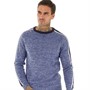 Tokyo Laundry Mens Flannery Knitted Crew Neck Jumper Marine