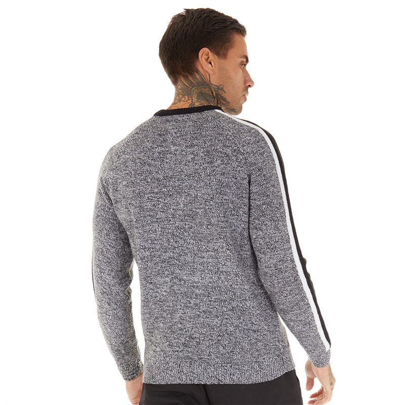 Tokyo Laundry Mens Flannery Knitted Crew Neck Jumper Black