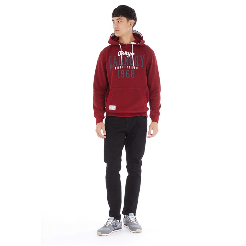 Tokyo Laundry Mens Search Hoodie Red Grindle