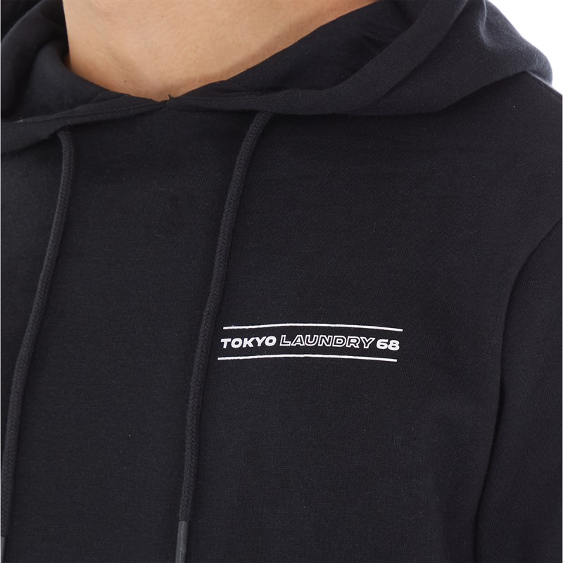 Tokyo Laundry Mens Valence Hoodie Jet Black