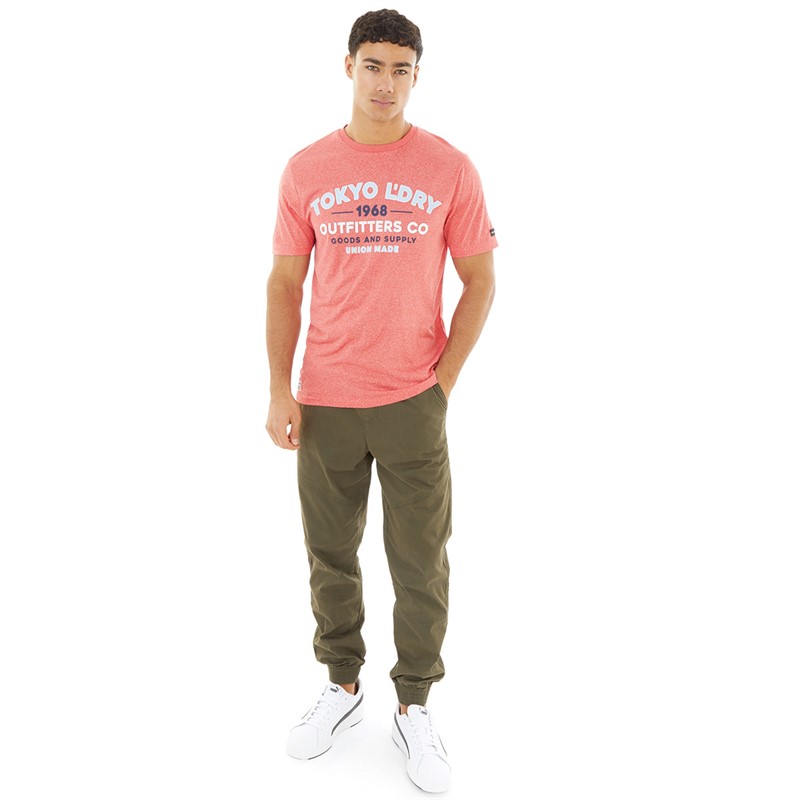 Tokyo Laundry Mens Adapt T-Shirt Red Grindle