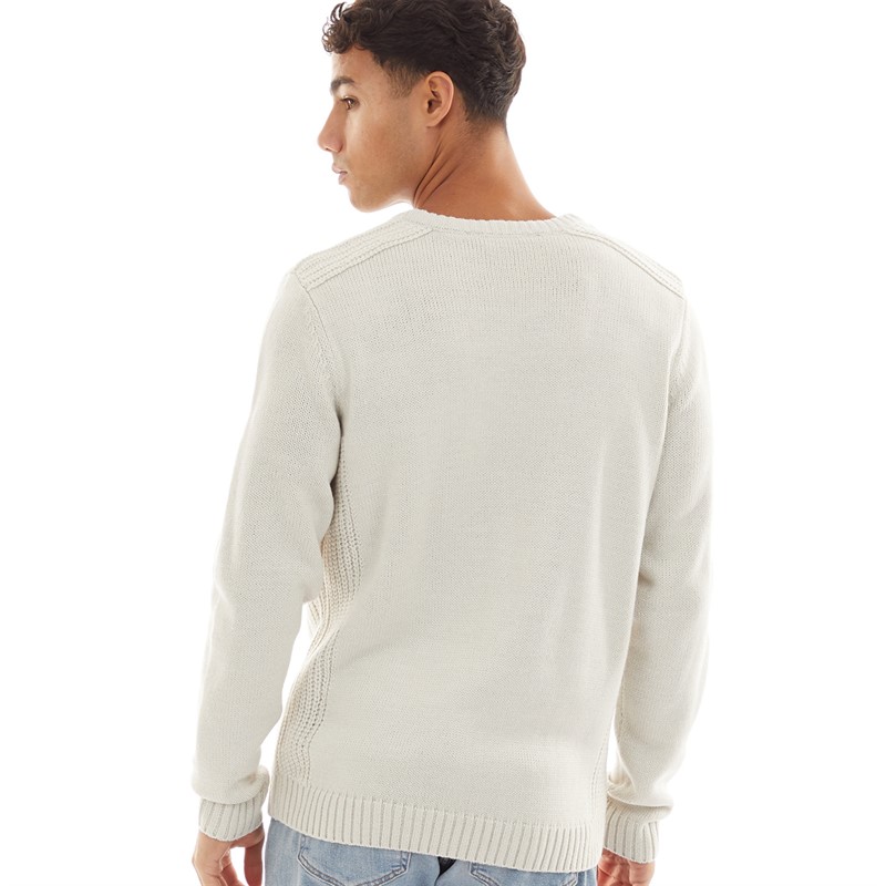 Tokyo Laundry Mens Dustin Crew Neck Jumper Oatgrey Marl