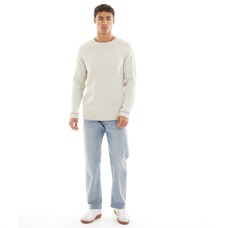 Tokyo Laundry Mens Dustin Crew Neck Jumper Oatgrey Marl