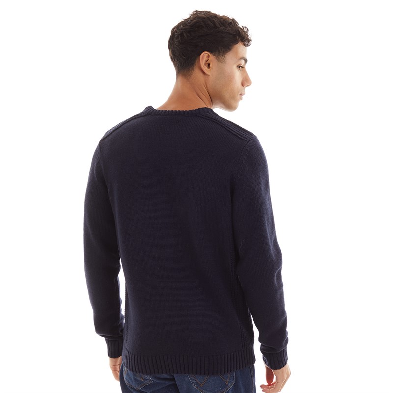 Tokyo Laundry Mens Dustin Crew Neck Jumper Ink