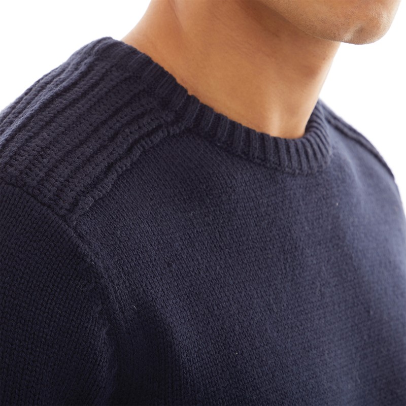 Tokyo Laundry Mens Dustin Crew Neck Jumper Ink