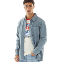 Tokyo Laundry Mens Commander Shacket Cool Grey