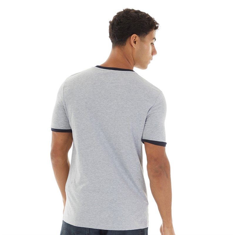 Tokyo Laundry Mens Ryobi T-Shirt Light Grey Marl