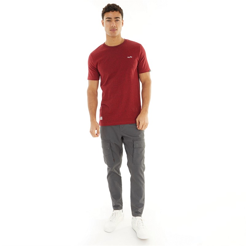 Tokyo Laundry Mens Leon T-Shirt Red Grindle